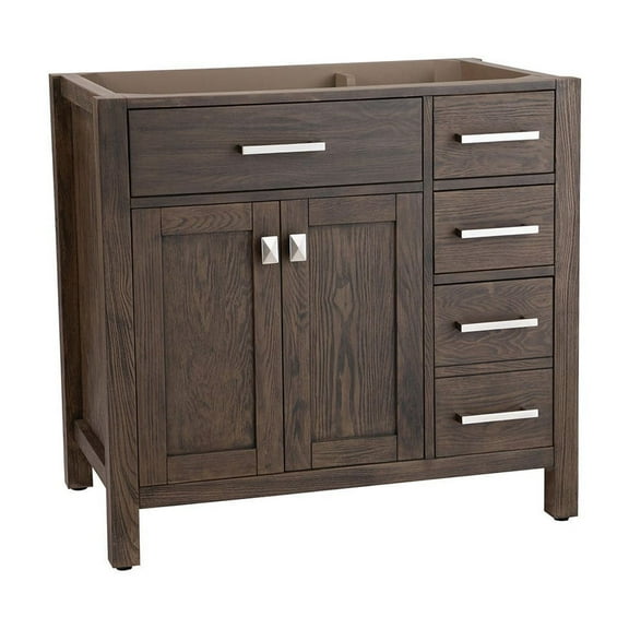 Mason Hill 36 Inch Oak Vanity Base - Dark Oak