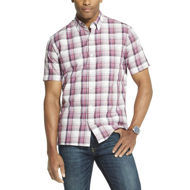 Van Heusen Men's Big and Tall Air Non Iron Short Sleeve Shirt - Walmart.com