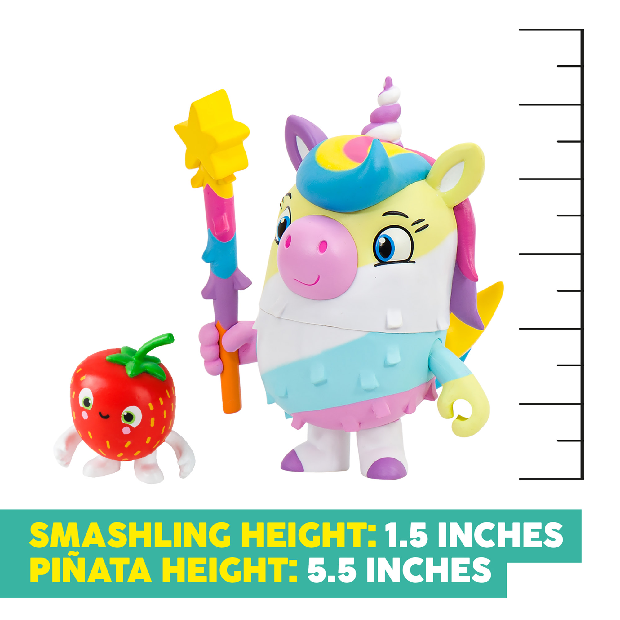 Pinata Box - Luna the Unicorn Figure 5" Pinata Character W/ Stick