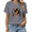 1-Gray, variant on UNISHE Women's Red Woodland Fox Graphic Short Sleeve T-Shirt Cotton Crewneck Top