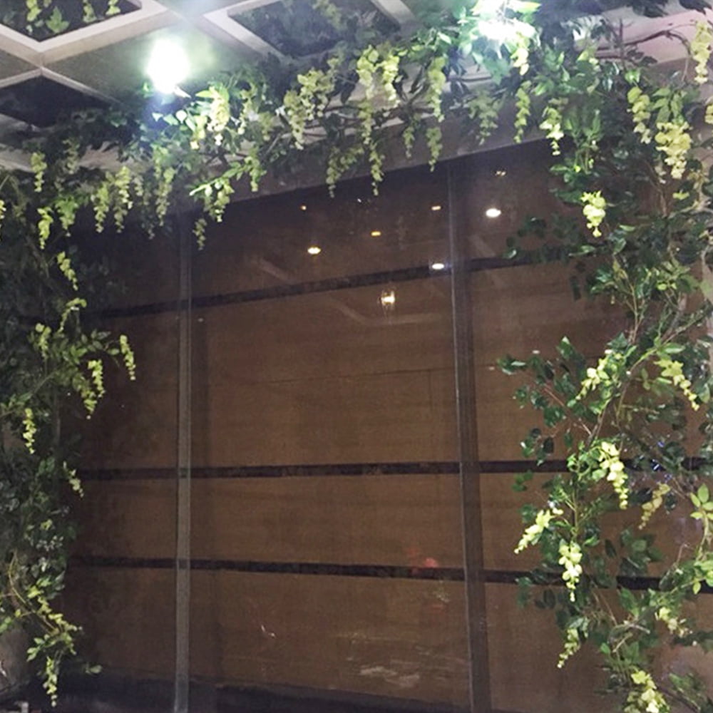 Morttic 2PCS 200CM Hanging Artificial Flowers Garland Silk Wisteria Fake Garden Ivy Rattan Plants Vines Decor Wedding Party Home, Pink