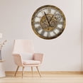 thumbnail image 5 of THE GEARS CLOCK Wall Clock with Real Moving Gears AM-LI_ 24 in Round Gold-Antique, 5 of 10