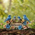 thumbnail image 4 of Todaioua Blue Bird Welcome Sign Figurines and Bird on Stone with Flowers Decorative Figurine, 2D Acrylic Floor Decoration for Gifts for Bird Lovers Indoor/Outdoor Garden Bird Statue,12x8.7 Inch, 4 of 7