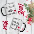 thumbnail image 2 of Lets Have Coffee Together For The Rest Of Our Lives Coffee Mug Set, Valentine's Day Engagement Gifts for Couples,Mr and Mrs Wedding Gift for Couple,Bridal Shower Couples Mugs, 2 of 6