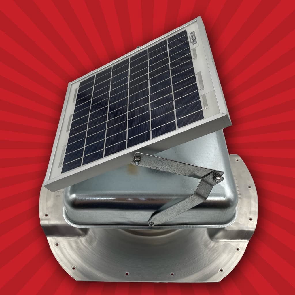 Solar Mega RoofBlaster for Conex Shipping Containers with 6.5" ribs-Galvanized (adjustabled) | Solar-powered Vent Fan