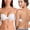 White, variant on Women's Padded Wired Bra with Clear Convertible Straps - White - 38C