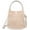 White, variant on Kawaii Rattan Tote Bag for Women Coquette Handmade Wicker Woven Purse Cute Fairyc Cottagecore Handbag Boho Bag (Khaki,One size)