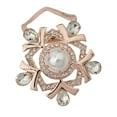 thumbnail image 1 of Women' Flower Brooch Pin, Faux Pearl Crystal Rhinestone Scarf Buckle Clip, 1.02x0.98, 1 of 8