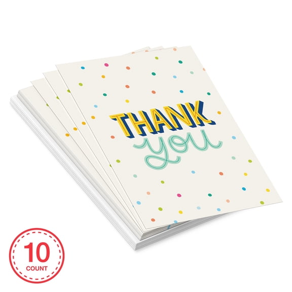American Greetings 10-Count Thank You Blank Cards, Includes Envelopes