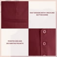 thumbnail image 5 of YIZYIF Kids Boys Gentleman Vest Button Down Formal Suit Vest Wedding Pageant Party Waistcoat Burgundy 14, 5 of 6