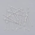 thumbnail image 1 of 200Pcs Iron Jewelry Making Eye Pins Jewelry Finding Double Sided Eye Pins Silver 30x0.4mm, 1 of 2