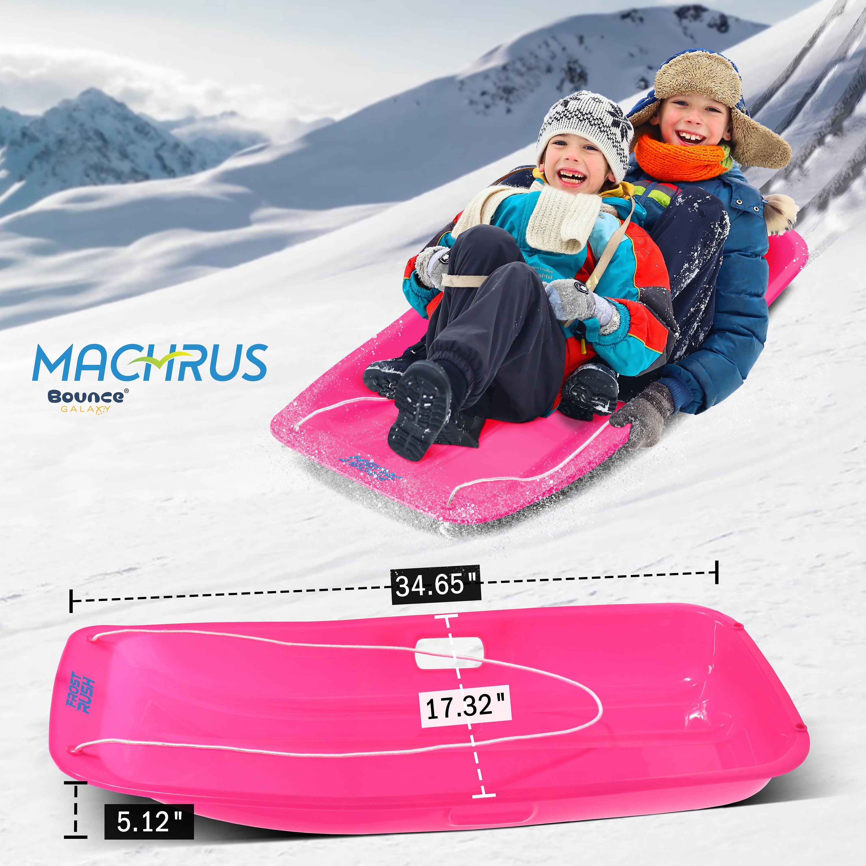 Details about   Winter Unique Toboggan Kid Adult Skiing Board Snow Sled Pad Rope Sand Snowboard 