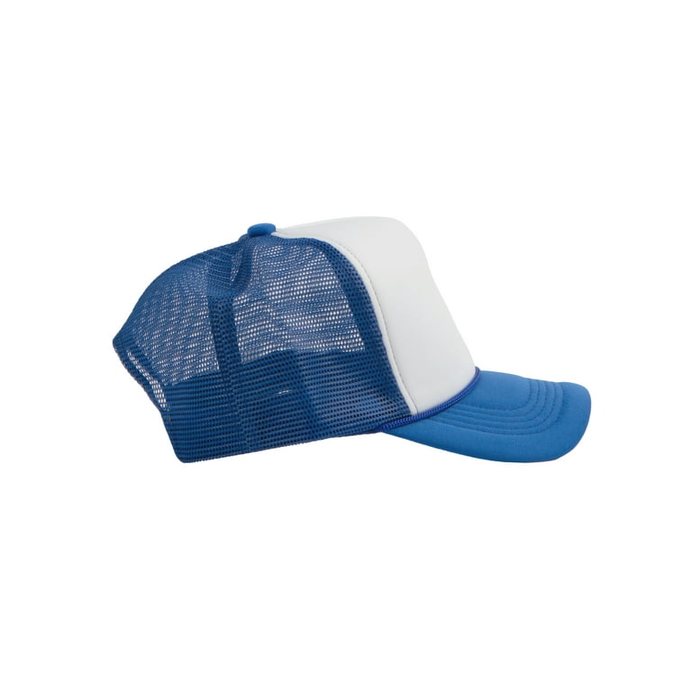 Top Headwear Blank Trucker Hat - Mens Trucker Hats Foam Mesh Snapback  White/Forest Green