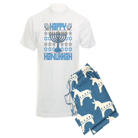 CafePress - Happy Hanukkah - Men's Light Pajamas