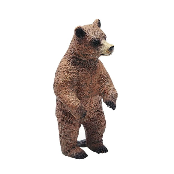 Mikilon Animal Grizzlys Model Solid Brown Bear Standing Posture Female Bear Cub Cub