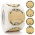 thumbnail image 1 of 500 Pieces Kraft Paper Stickers, Self-adhesive Labels 2 Inches, Jam Jar Stickers, 1 of 4