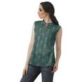 thumbnail image 3 of Moomaya Printed Mandarin Collar Tunic Sleeveless Casual Tank Top Summer Wear, 3 of 6