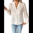 thumbnail image 1 of Camisas de Larga con Botones para Mujer Camisa Ligera con Botones Albaricoque S, 1 of 10