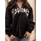 thumbnail image 3 of Y2k Men Spider Print Hoodies Women Hip Hop Zipper Long Sleeve Jacket Coats Autumn Winter Harajuku Casual Loose Hooded Sweatshirt, 3 of 4