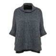 thumbnail image 1 of Tinglu Loose Turtleneck Sweaters Women Irregular Batwing Sleeve Outwear, 1 of 8