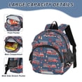 thumbnail image 4 of ALAZA Fire Trucks Mini Backpack School Bookbag Age 3-7 Medium, 4 of 7