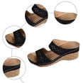 thumbnail image 5 of Rokment Womens Orthopedic Platform Dressy Sandals Comfortable Fashion Casual Leather Arch Support Wedge High Heels Walking Slip on Beach Summer Dress Slides for Woman D Size 7.5, 5 of 7