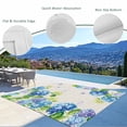 thumbnail image 3 of Blue Hydrangea Outdoor Rug 3x5 Ft - Reversible Patio Rug Outdoor Camping Rugs, Linen Texture Butterfly Spring Floral Washable Indoor Outdoor Area Rugs, Non-Slip Outdoor Carpet Runner for Deck/Porch, 3 of 8