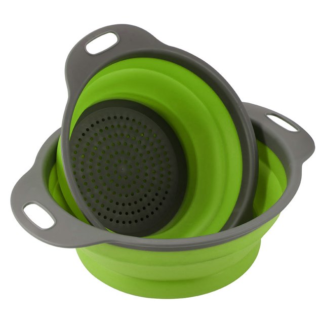 Polso Colapsable Silicona Silicona Vegetal Fruta De Fruta Drenaje Filandero Filandero Colapsable Manejo De Cocina Herramientas De Cocina,1Set 2Pcs matsuzay HA026131-02