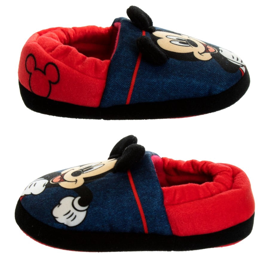 Disney Mickey Mouse Toddler Boys Legendary Dual Sizes Slippers, Blue, 5-6