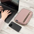 thumbnail image 6 of PAVILIA Travel Cord Organizer Case, Electronics Organizer Bag, Pink Quilt, 6 of 7