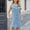 Blue, variant on Womens Summer Denim Dresses Spaghetti Strap Maxi Dress Casual Loose Sleeveless Jeans Split Long Dress