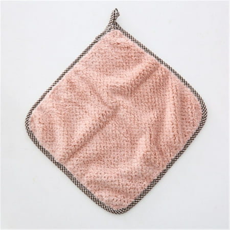 

Cleaning supplies household bathroom toilet brush bar keepers friend High-density Coral Fleece Love Patch Embroidered Bowknot Hand Towel Peach Heart