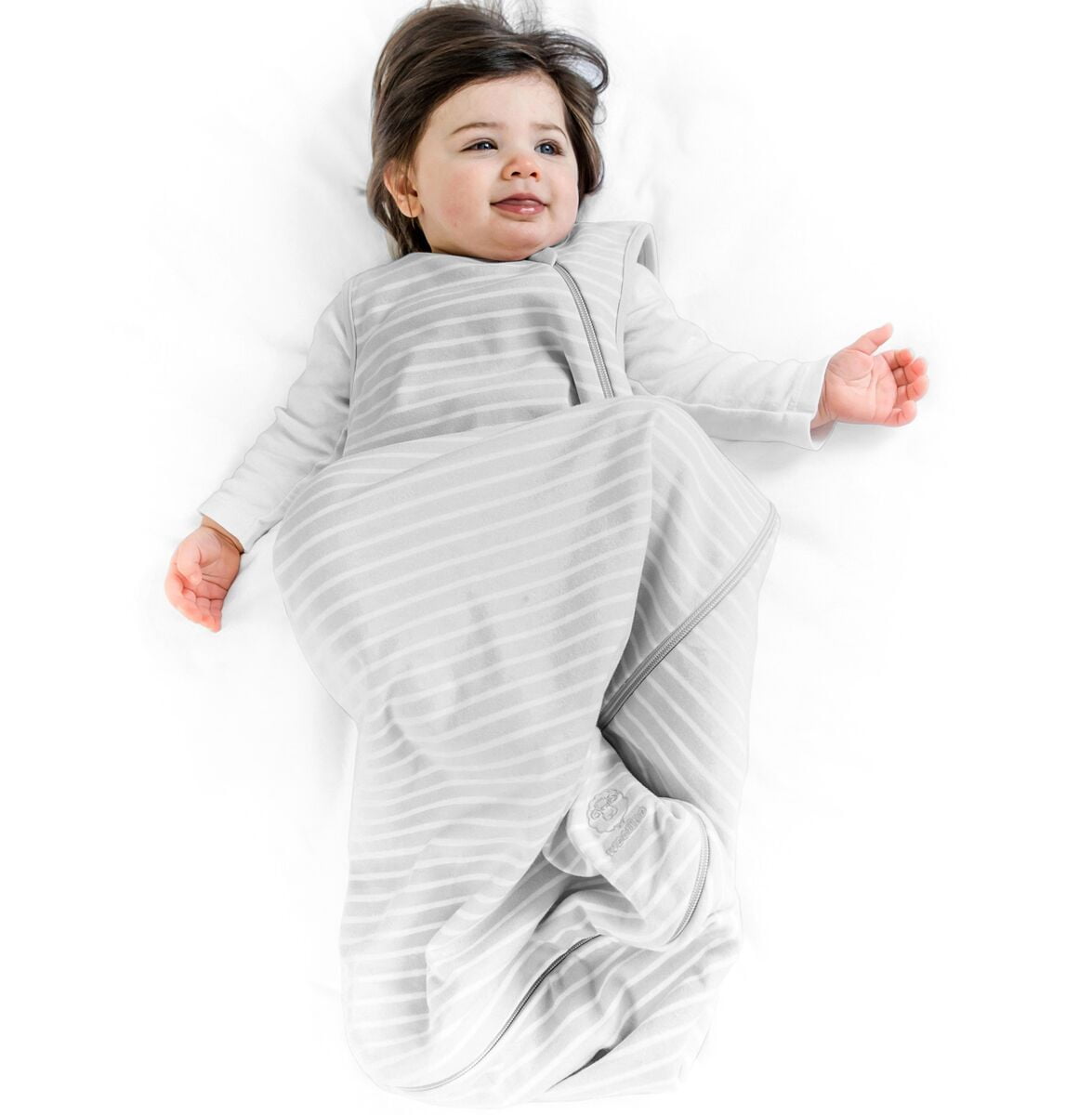 Silver Infant Sleeping Bag 6-18 Mo Organic Cotton Baby Sleep Bag or Sack 