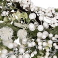 thumbnail image 6 of Northlight Glittered and Frosted Berry and Eucalyptus Artificial Christmas Wreath - 24" - Unlit, 6 of 8