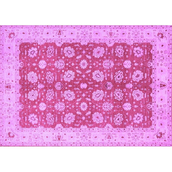 Ahgly Company Indoor Rectangle Oriental Purple Traditional Area Rugs, 8' x 12'