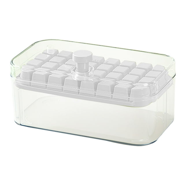 Ice Cube Tray,Food Storage Containers,Ice Trays, Ice Cubes Tray with Lid and Bin,32 Pcs Ice Cubes Molds with Ice,Easy Release & Save Space, Ice Cubes Storage Container Set,Ice Cube Trays