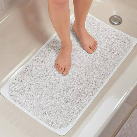Premium Woven Loofah Non Slip Bathtub Shower Mat, 17.25" x ...