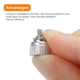 thumbnail image 4 of 10 Pack M3x0.5x5.84mm Computer Case Thumbscrews, Knurled Head Spring Screw, Silver White, 4 of 6