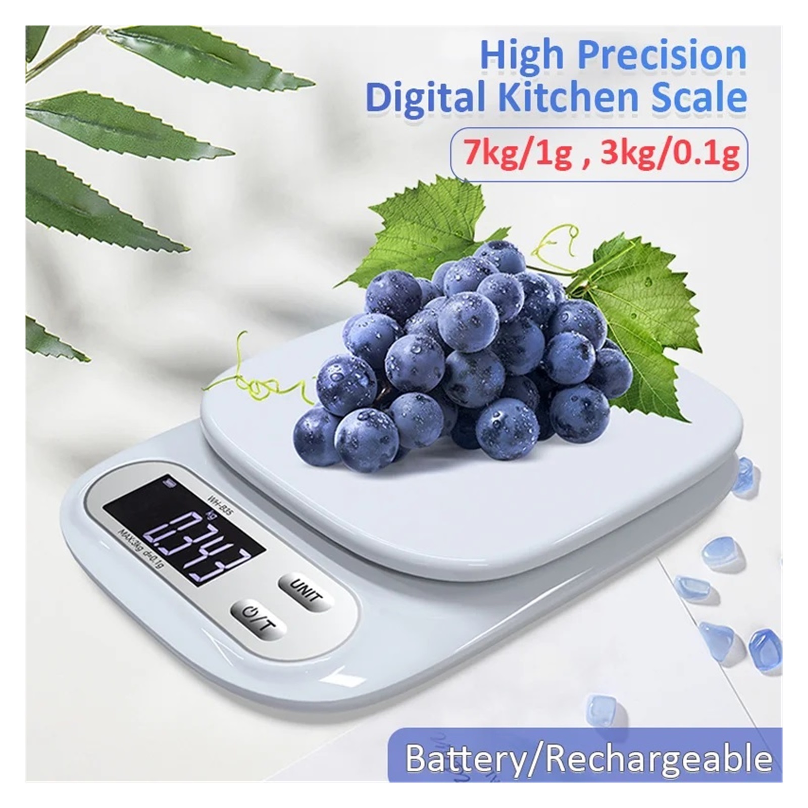 Digital Kitchen Scale LCD Electronic Scales Accuracy Weighing Balance with Battery/Rechargeable Tool ,High-Precision Weighing Technology