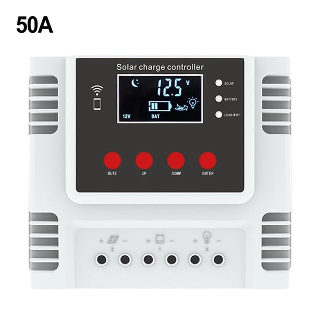 SPRING Solar Panel Charge Controller with Adjustable Settings and WiFi Access 50A