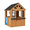 Brown, variant on Dateyes Kids Wooden Playhouse 4x4FT Indoor Outdoor Cottage with Kitchen Sink, Blackboard & Doorbell