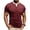 Wine, variant on WIZUTIZ Men's Fake Two Pieces Henley Tshirts Classic T Shirts with Pocket Trendy Tee Short Sleeve Fashion Spring Clothes Men
