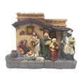 thumbnail image 4 of Belén navideño iluminado, estatua de resina de 29 x 14 x 24 cm, a mano, ligero, con música. Adorno de escritorio., 4 of 7