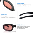 thumbnail image 3 of 3 Pair Motorcycle Riding Glasses Padding Goggles UV Protection Dustproof Windproof Motorcycle Sunglasses for Outdoor Actives, 3 of 4