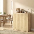 thumbnail image 2 of HOMCOM Sideboard Buffet Cabinet, Kitchen Cabinet with Soft-Close Door, Oak, 2 of 10