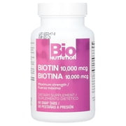 Bio Nutrition - Inc Biotin - 10000 Mcg - 60 Tablets