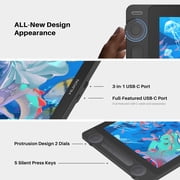 Huion 13.3 Full-Laminated Drawing Tablet with Screen, 99% sRGB, 16384 Pen Pressure, Dual Dial, PC/Mac/Android, Black