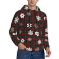 thumbnail image 2 of Salouo Plaid Snowflakes Festive Pattern Men's Fall Hoodie Sweatshirt,Sport Hoodie with Pockets for Men Pullover Casual Hooded Sweatshirt-X-Large, 2 of 7