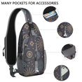 thumbnail image 2 of Starry Night Celestial Sling Backpack with Gothic Astrology Print, Lightweight Crossbody Daypack, Adjustable Strap, Durable for Students, Travelers, and Outdoor Activities, 2 of 6