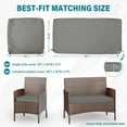 thumbnail image 2 of Gasee 3 Pack of Outdoor Seat Cushion Replacement Set Suitable for 4 Pieces of Wicker Rattan Furniture Set Sofa Chair (36x18x2, 18x18x2), Only Cover, 2 of 6